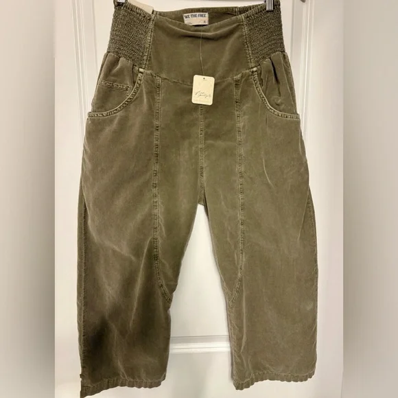 Free People Lunan Crop Harem Cord Jeans We The Free XS - Picture 4 of 11